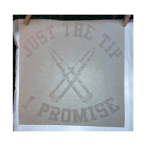 New Just The Tip..I Promise...2nd Amendment..Military Heat Transfer Craft Gift - Picture 1 of 4